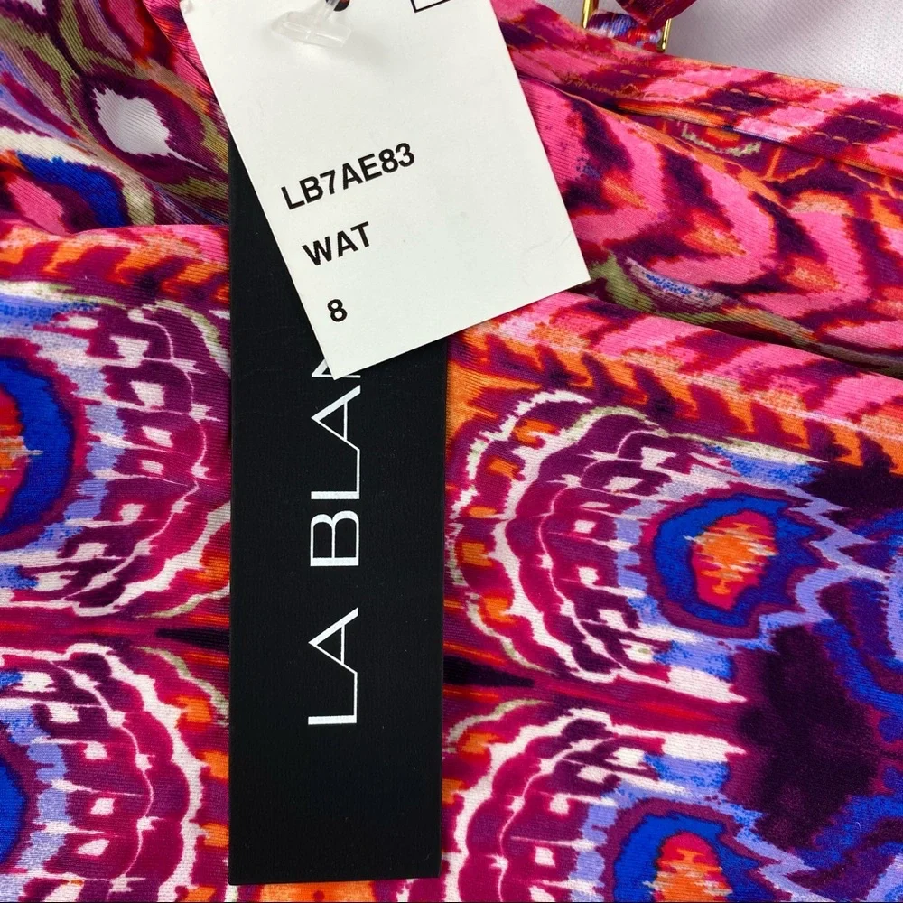 La Blanca Watercolor Tribal Tankini size 8